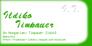 ildiko timpauer business card